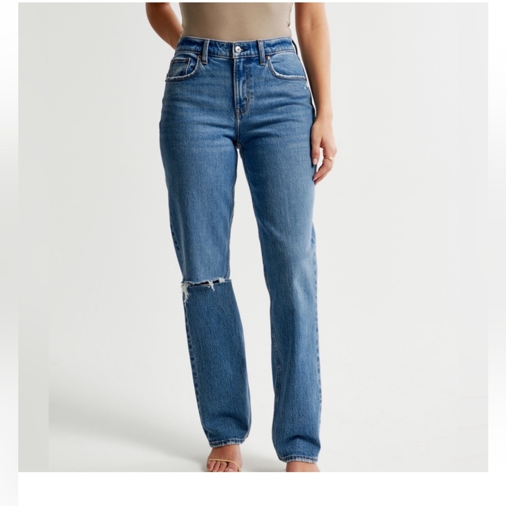 Abercrombie & Fitch Blue Straight Leg Jeans